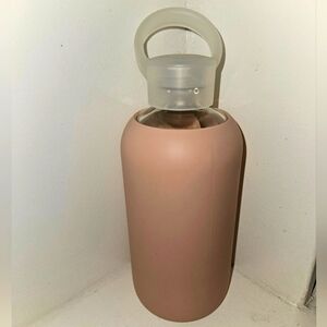 BKR Glass Water Bottle with Silicone Sleeve in Tutu (Pale Peachy Pink)